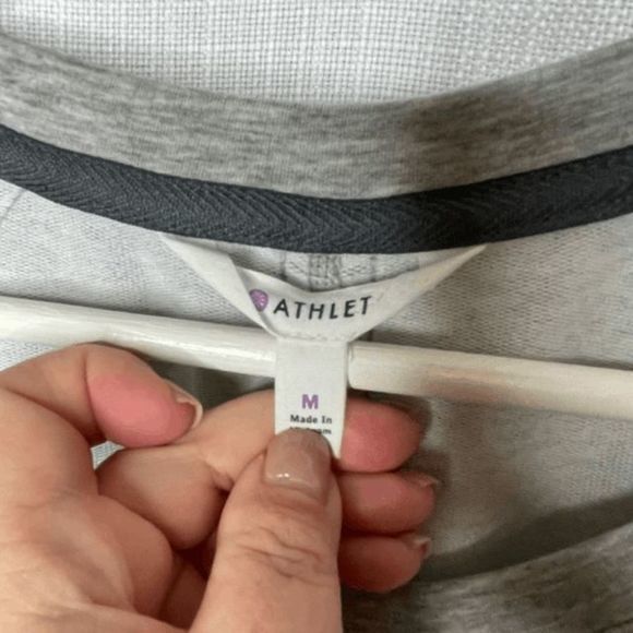 Athleta Gray Sweatshirt Short Sleeve Dress - Picture 2 of 4